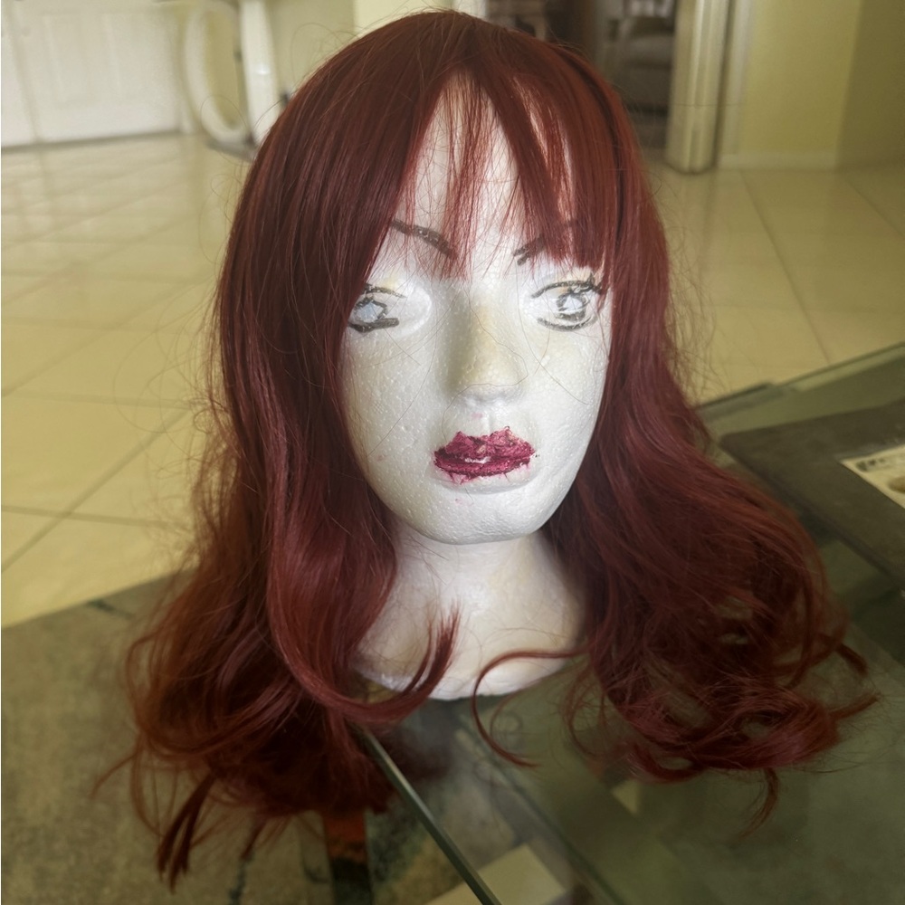 Elegant Red Wig for Women